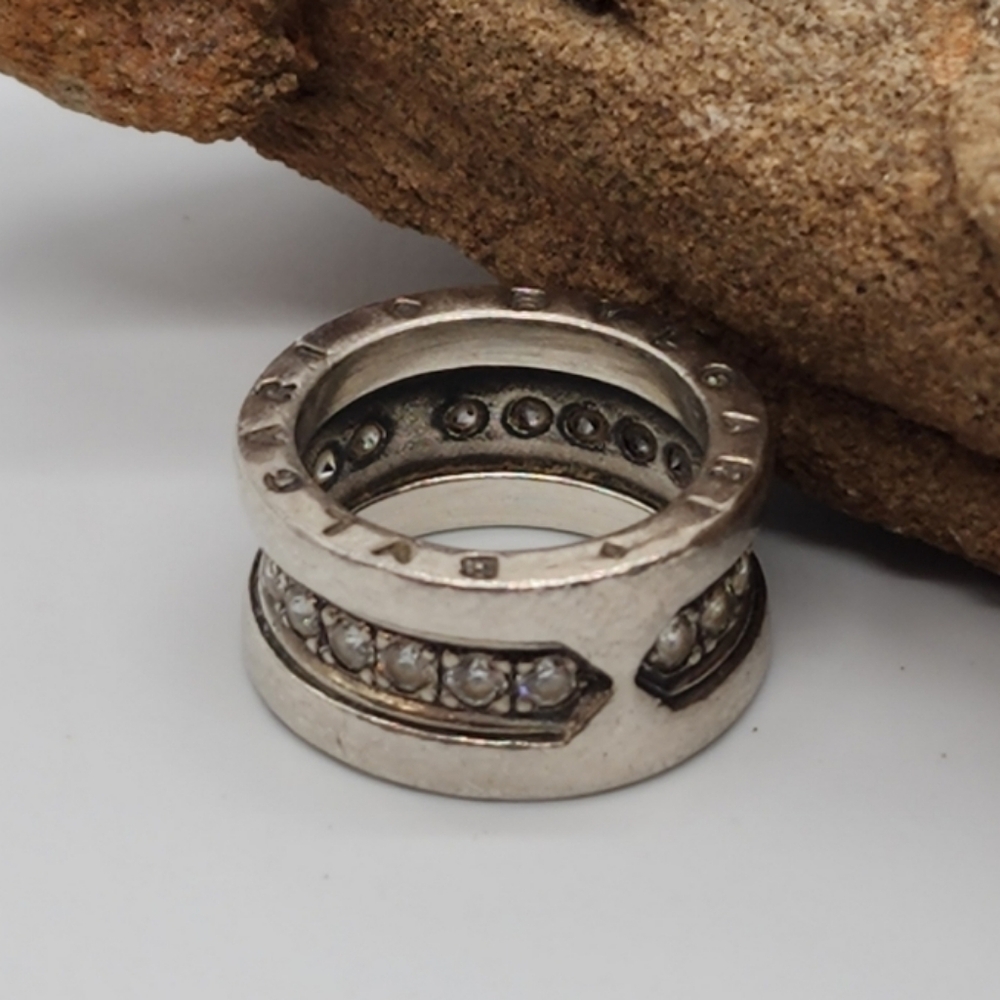 Bulgary Solid Sterling Silver 925 Ring Authentic … - image 3